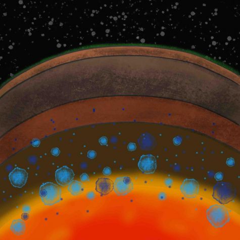 Frozen journey from center of earth