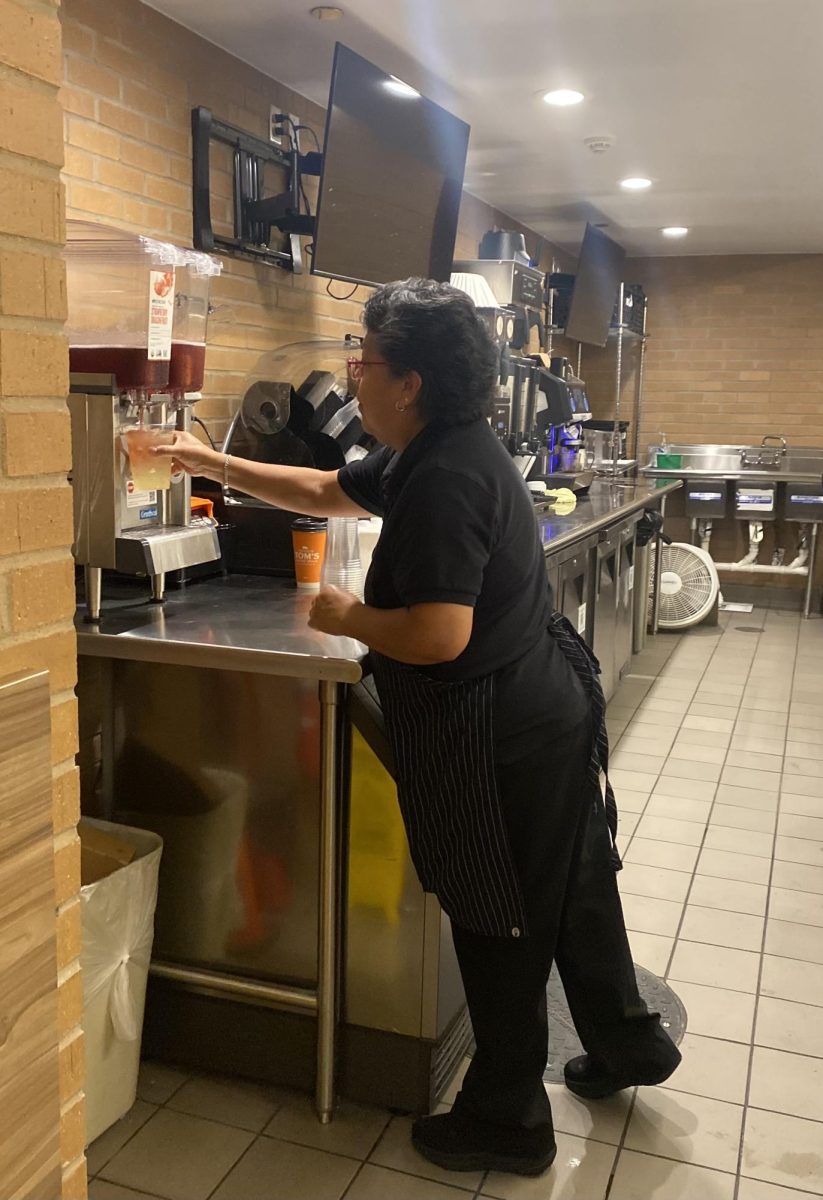 Burks Place staff prepares goodies for hungry students every day.	