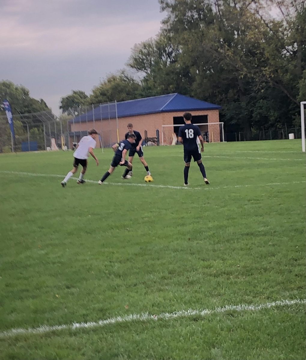 Boys soccer team prepares for success during practice.