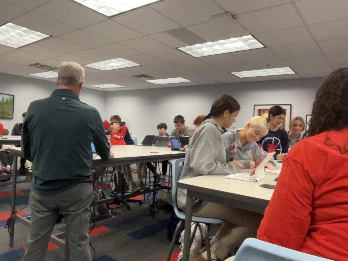 DECA prepares for a test. 